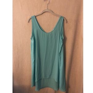 Aqua sheer tank top